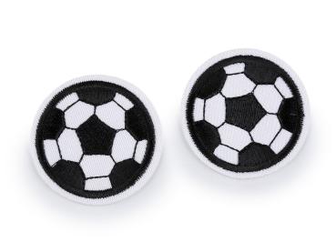 Aufbügler Fußball weiß-schwarz Ø 4,5 cm